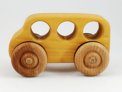 handmade wooden toy bus