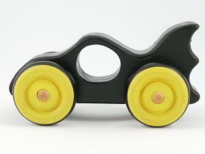 side view of baby toy batmobile