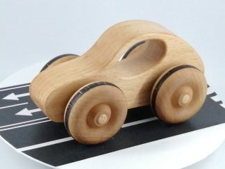 Solid wood toy car in beech