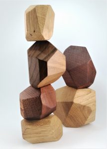 wooden balancing stones